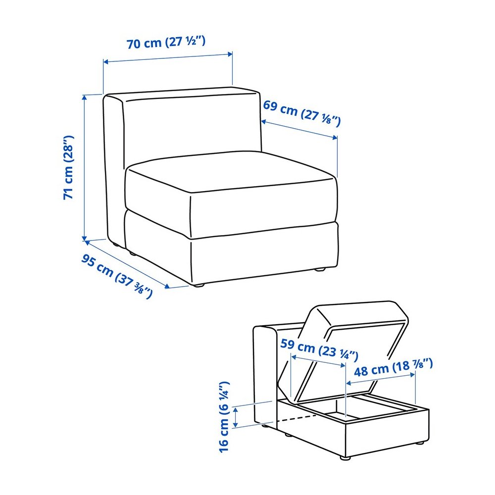 178_06 JATTEBO Cover 1.5-Seat Module With Storage - Image 16